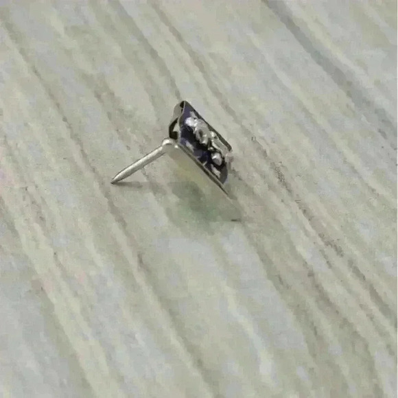 Tiffany & Co Vintage 14kt White Gold Navy Flag Lapel Pin - Picture 5 of 10